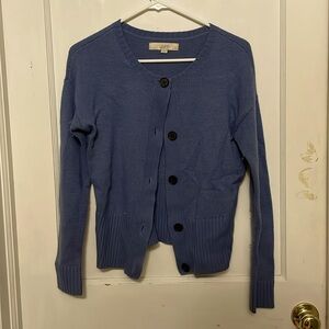 LOFT Blue Cardigan Sweater